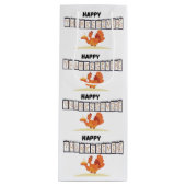 Sac Cadeau Pour Bouteille Sac/Sac cadeau en papier design Thanksgiving Blanc (Devant)