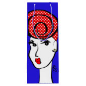 Sac Cadeau Pour Bouteille Sacoche-cadeau Dotty Divine Wine (Dos)