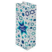 Sac Cadeau Pour Bouteille Sacs-cadeaux personnalisés Sameach Star (Devant Angle)