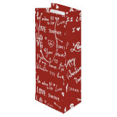 Sac Cadeau Pour Bouteille Saint Valentin   (Dos Angle)
