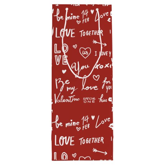 Sac Cadeau Pour Bouteille Saint Valentin   (Dos)