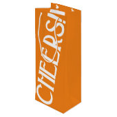 Sac Cadeau Pour Bouteille Salers Orange Art Déco (Dos Angle)