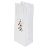 Sac Cadeau Pour Bouteille Salutation pliée (Devant Angle)