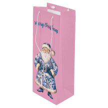 Santa Wine Gift Bag