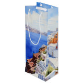 Sac Cadeau Pour Bouteille Santorin (Dos Angle)