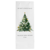 Sac Cadeau Pour Bouteille Sapin de Noël Entreprise  (Dos)