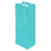 Sac Cadeau Pour Bouteille Sarcelle et Ruban (Dos Angle)