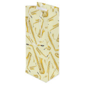 Sac Cadeau Pour Bouteille Saxophone Musicien Groupe Enseignant (Dos Angle)