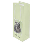 Sac Cadeau Pour Bouteille Schnauzer (Giant, Standard) Peinture - Chien Art (Devant Angle)