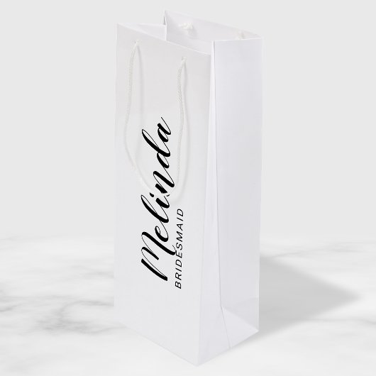 Sac Cadeau Pour Bouteille Script moderne, Bridesmaitres personnalisées