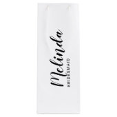 Sac Cadeau Pour Bouteille Script moderne, Bridesmaitres personnalisées (Devant)