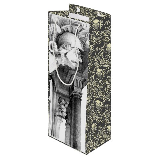 Sac Cadeau Pour Bouteille Sculpture du château Crayon Art (Dos Angle)