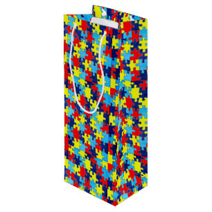 Sac Cadeau Pour Bouteille Sensibilisation sur l'autisme-Puzzle par Shirley T