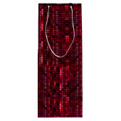 Sac Cadeau Pour Bouteille Séquin Rouge Disco Flashy (Dos)