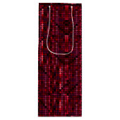 Sac Cadeau Pour Bouteille Séquin Rouge Disco Flashy (Devant)