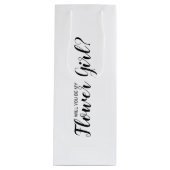 Sac Cadeau Pour Bouteille Serez-Vous Ma Fille Fleur ? Proposition moderne (Devant)