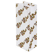 Sac Cadeau Pour Bouteille Serpent Brown et Silhouette Or (Dos Angle)