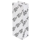 Sac Cadeau Pour Bouteille Serpent gris et silhouette gris clair (Dos Angle)