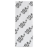 Sac Cadeau Pour Bouteille Serpent gris et silhouette gris clair (Devant)