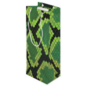 Sac Cadeau Pour Bouteille Serpent noir et vert (Dos Angle)