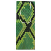Sac Cadeau Pour Bouteille Serpent noir et vert (Devant)