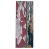 Sac Cadeau Pour Bouteille Shabby Chic Wood (Devant)