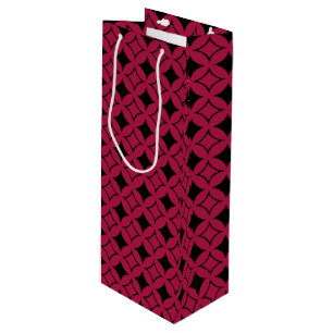 Sac Cadeau Pour Bouteille Shippo rouge et noir