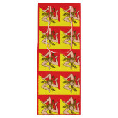 Sac Cadeau Pour Bouteille Sicilian Trinacria All-Over Flag Pattern Sicily (Devant)