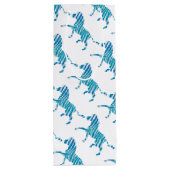 Sac Cadeau Pour Bouteille Silhouette bleue et blanche Zebra (Dos)