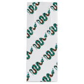 Sac Cadeau Pour Bouteille Silhouette d'impression Brown et Turquoise de serp (Devant)