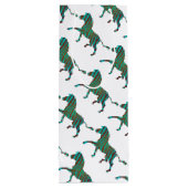 Sac Cadeau Pour Bouteille Silhouette d'impression Brown et Turquoise Zebra (Dos)