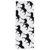 Sac Cadeau Pour Bouteille Silhouette d'impression noir et gris Zebra (Dos)