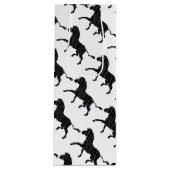 Sac Cadeau Pour Bouteille Silhouette d'impression noir et gris Zebra (Devant)