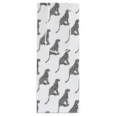 Sac Cadeau Pour Bouteille Silhouette gris léopard et gris clair (Devant)