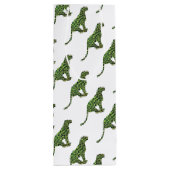 Sac Cadeau Pour Bouteille Silhouette léopard noir et vert (Dos)
