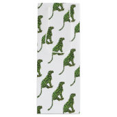 Sac Cadeau Pour Bouteille Silhouette léopard noir et vert (Devant)