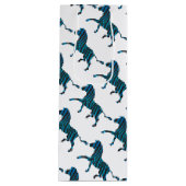 Sac Cadeau Pour Bouteille Silhouette noir et bleu Zebra (Devant)