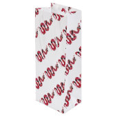 Sac Cadeau Pour Bouteille Silhouettes noires et rouges du serpent (Dos Angle)