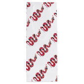 Sac Cadeau Pour Bouteille Silhouettes noires et rouges du serpent (Dos)