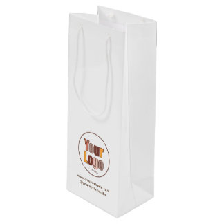 Sac Cadeau Pour Bouteille Simple Entreprise de Logo Commercial Minimaliste P
