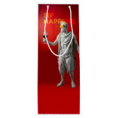 Sac Cadeau Pour Bouteille Sip Happens Wine Bag (Dos)