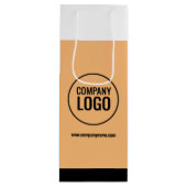 Sac Cadeau Pour Bouteille Site Web du logo de la société moderne White Peach (Devant)