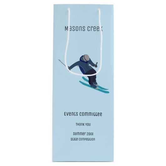 Sac Cadeau Pour Bouteille Ski (Devant)