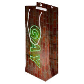 Sac Cadeau Pour Bouteille SlipperyJoe illuminé néon gay signe lumineux vif (Dos Angle)