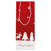 Sac Cadeau Pour Bouteille Snowman de rennes d'arbre de Noël (Dos)