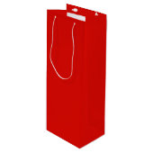 Sac Cadeau Pour Bouteille Solide Rouge creux (Devant Angle)