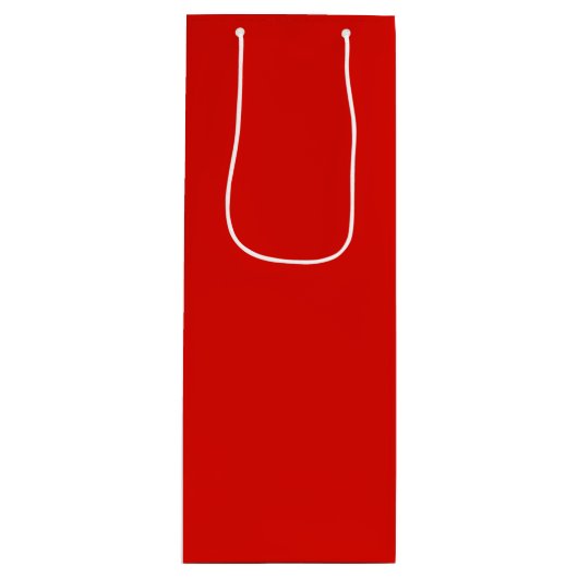 Sac Cadeau Pour Bouteille Solide Rouge creux (Devant)