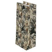 Sac Cadeau Pour Bouteille Splendor lycanthropique - Gothique Werewolf Floral (Dos Angle)