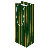 Sac Cadeau Pour Bouteille Springbok vert et or bonbons rayures (Dos Angle)