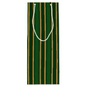 Sac Cadeau Pour Bouteille Springbok vert et or bonbons rayures (Dos)